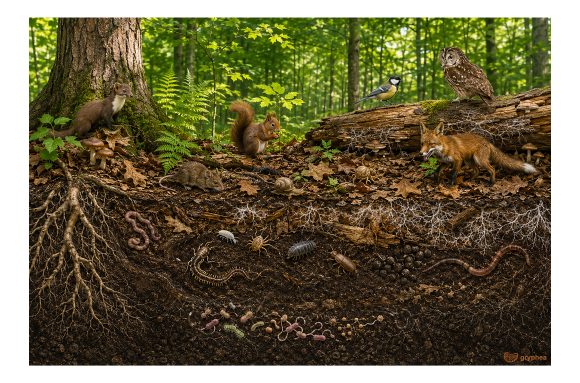Le cycle de la matière dans la forêt - image non légendée